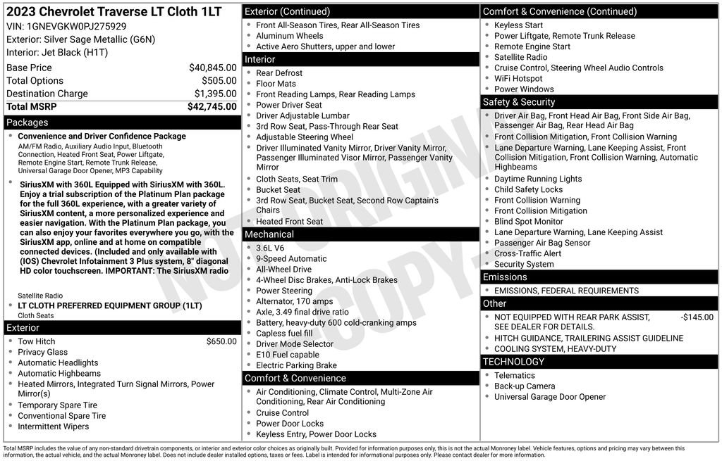 Used 2023 Chevrolet Traverse LT image 34
