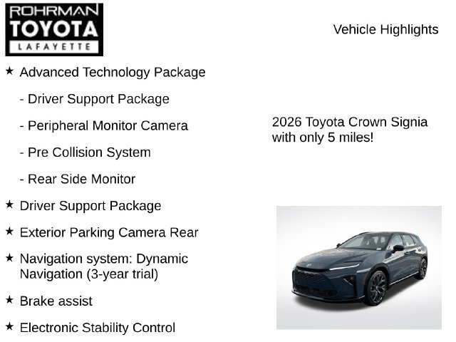 New 2026 Toyota Crown Signia w/ Advanced Technology Package AWD/4WD image 8