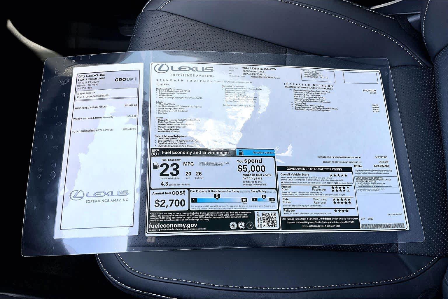 New 2026 Lexus TX 350 AWD w/ Convenience Package image 21