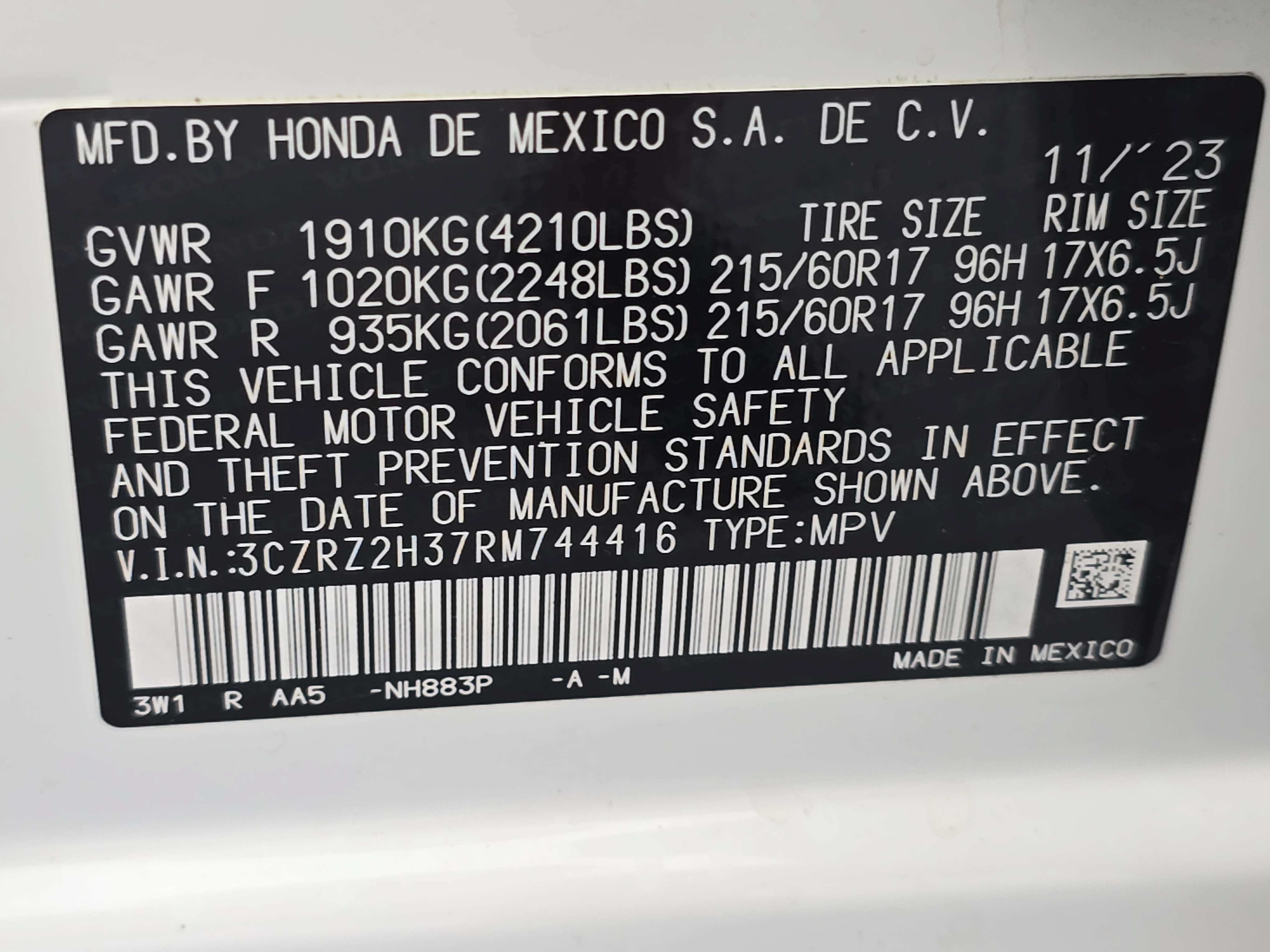 Used 2024 Honda HR-V LX image 34