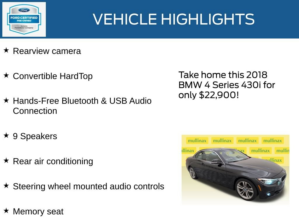 Used 2018 BMW 430i Convertible RWD image 23