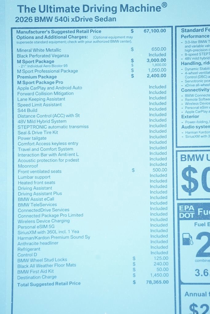 New 2026 BMW 540i xDrive w/ M Sport Package image 6