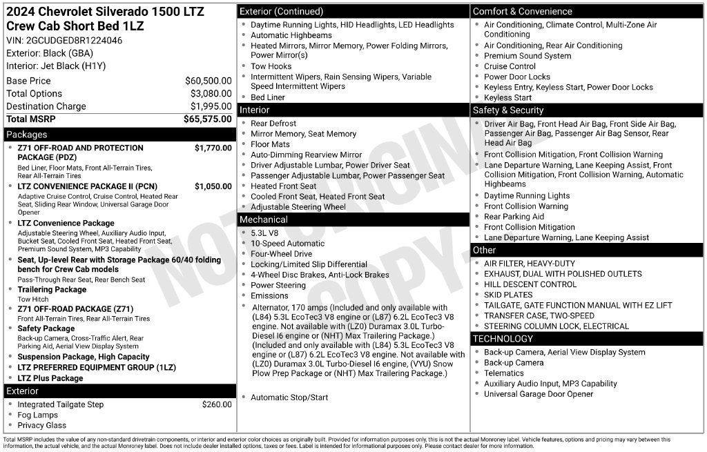 Used 2024 Chevrolet Silverado 1500 LTZ AWD/4WD image 11