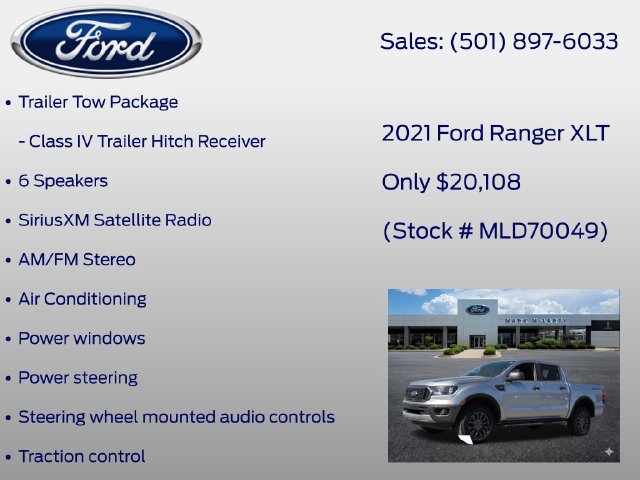 Certified 2021 Ford Ranger XLT w/ Equipment Group 302A High RWD image 7