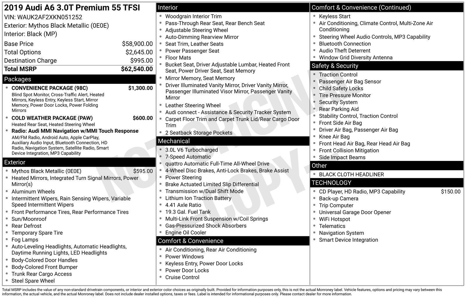 Used 2019 Audi A6 3.0T Premium w/ Convenience Package image 6