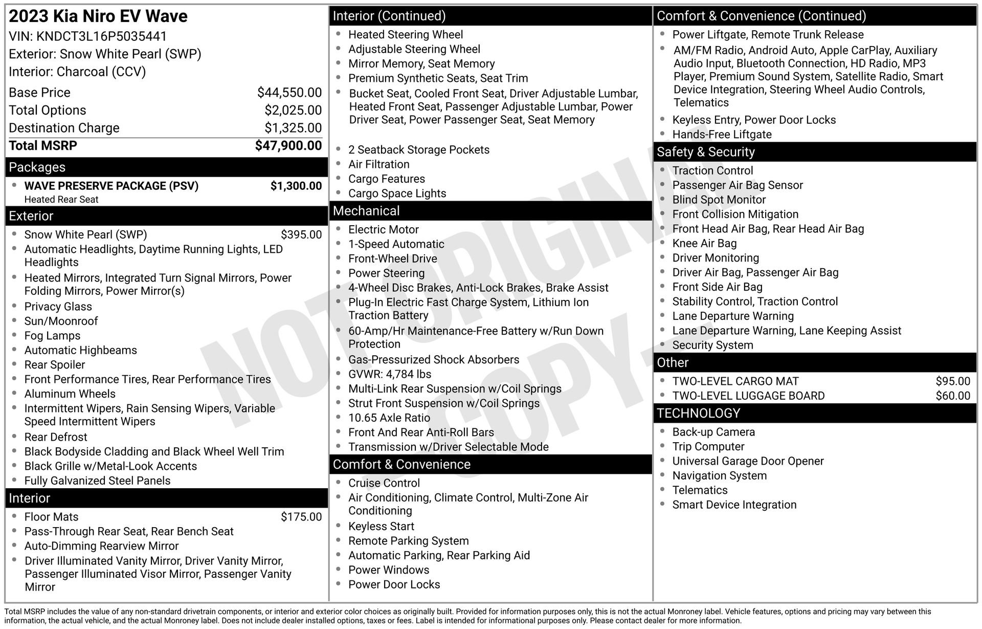 Used 2023 Kia Niro Wave w/ Wave Preserve Package image 3