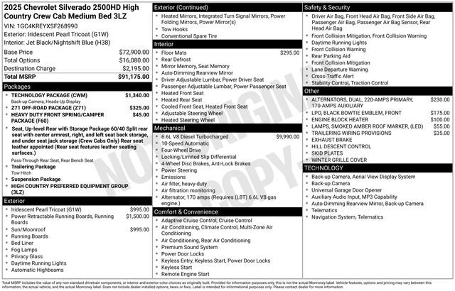 Certified 2025 Chevrolet Silverado 2500 High Country w/ Technology Package AWD/4WD image 5