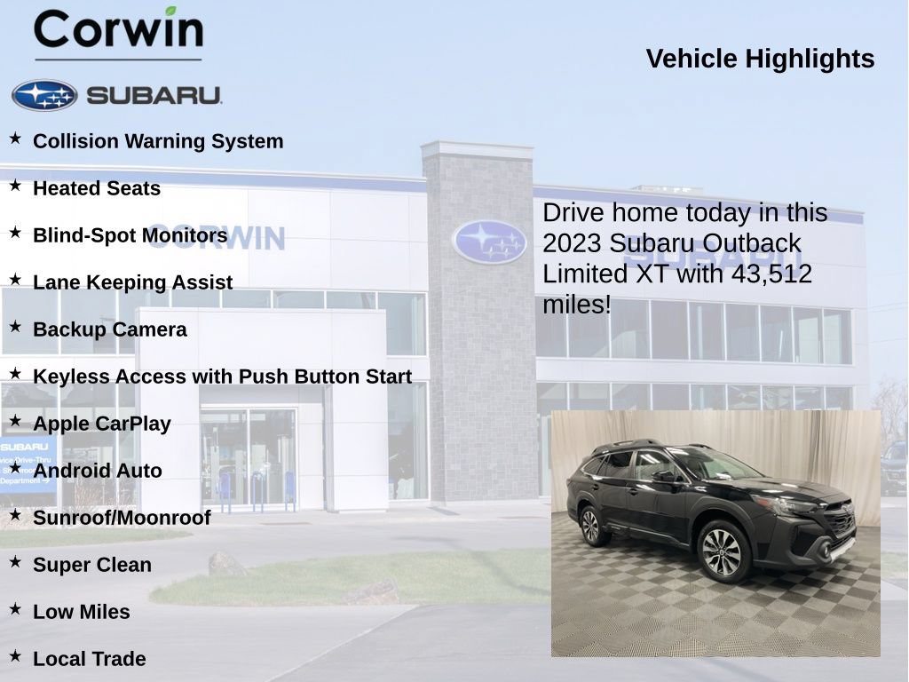 Used 2023 Subaru Outback Limited XT w/ Popular Package #2 AWD/4WD image 6
