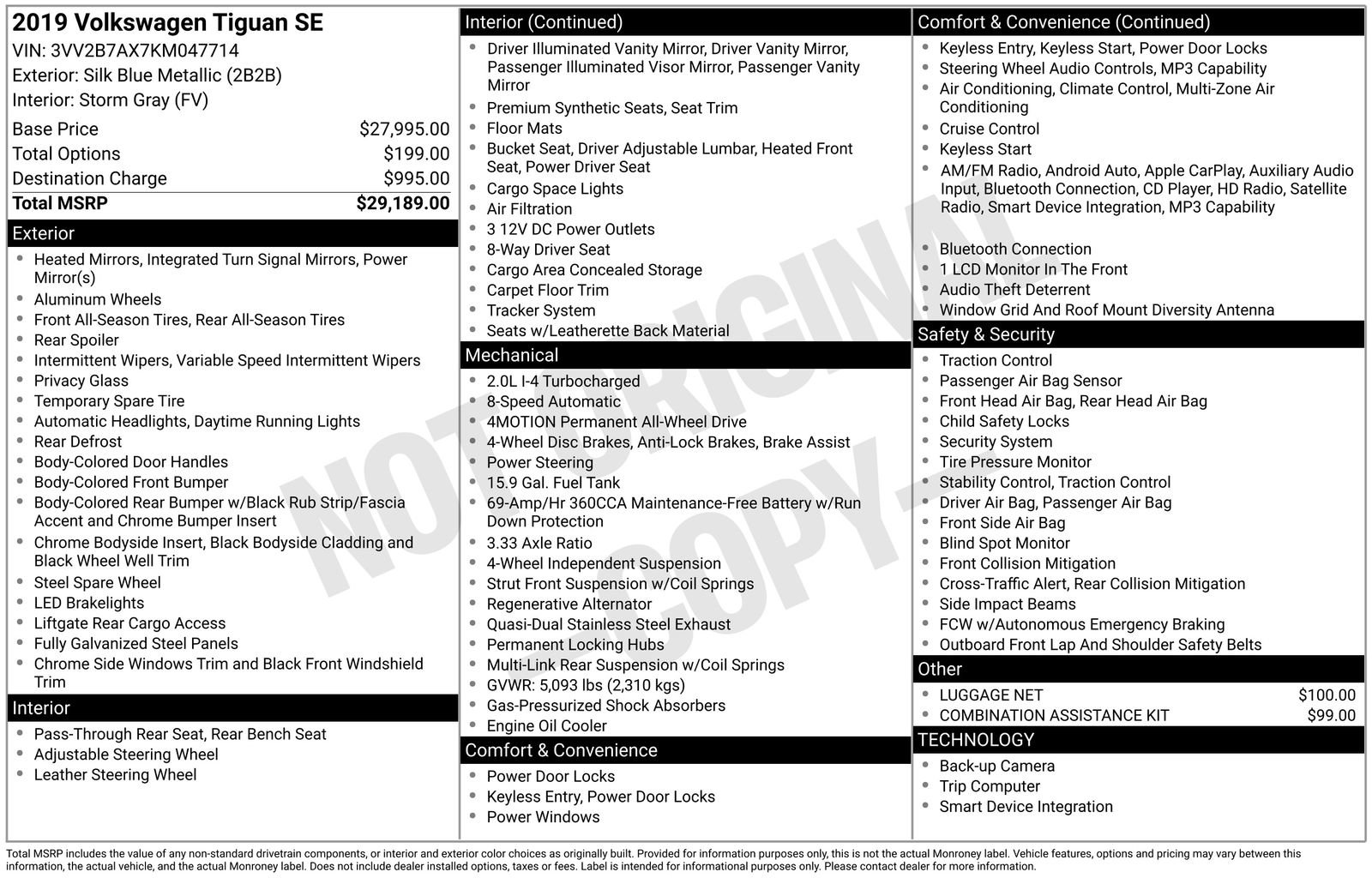 Used 2019 Volkswagen Tiguan SE image 41