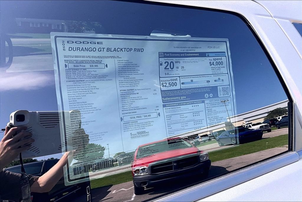 New 2026 Dodge Durango GT w/ Blacktop Package RWD image 14