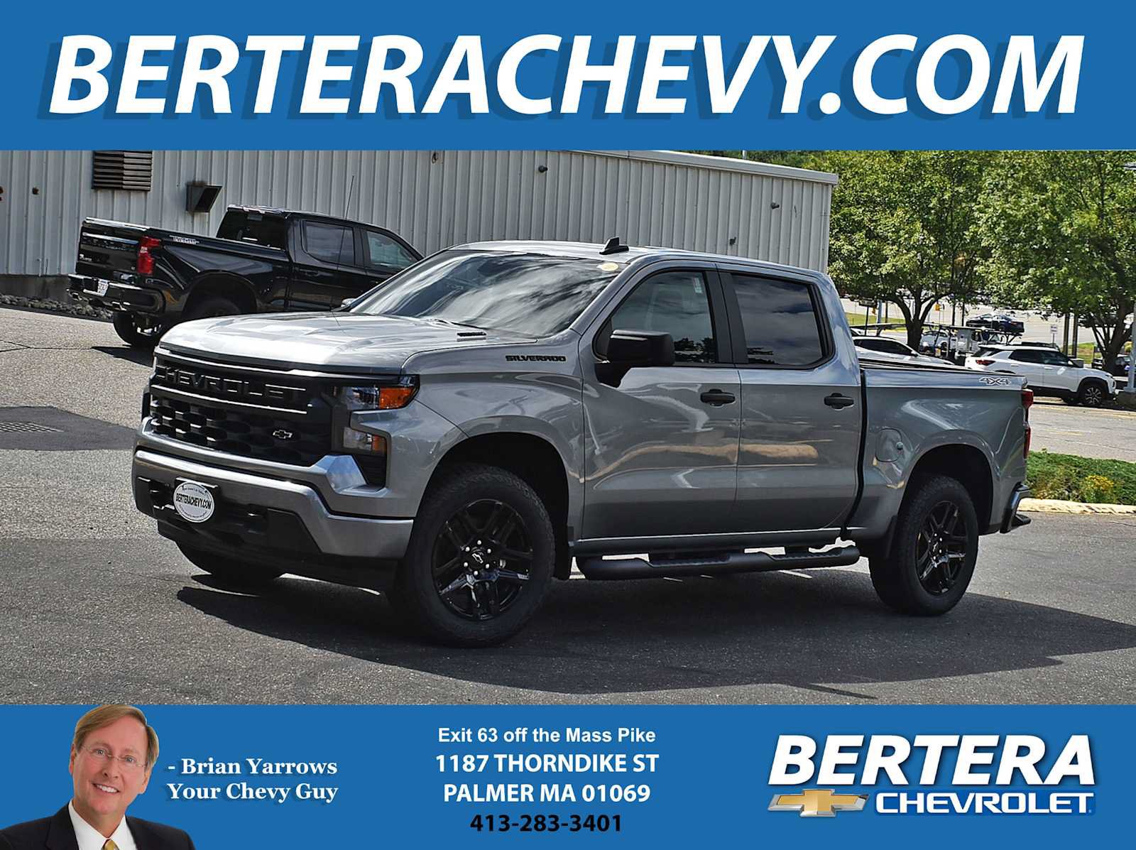 New 2026 Chevrolet Silverado 1500 Custom w/ Turbomax Blackout Package AWD/4WD image 1