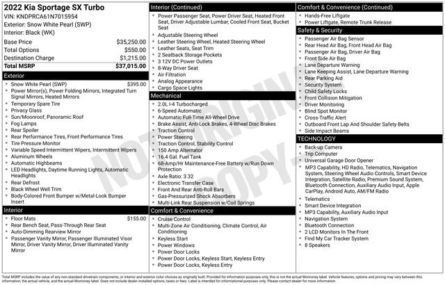 Used 2022 Kia Sportage SX image 52
