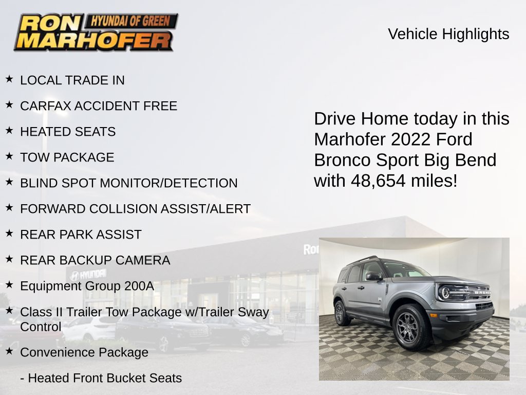 Used 2022 Ford Bronco Sport Big Bend w/ Convenience Package AWD/4WD image 15