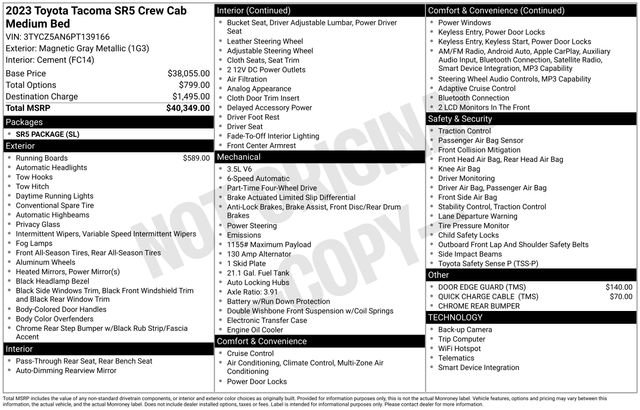 Certified 2023 Toyota Tacoma SR5 AWD/4WD image 31