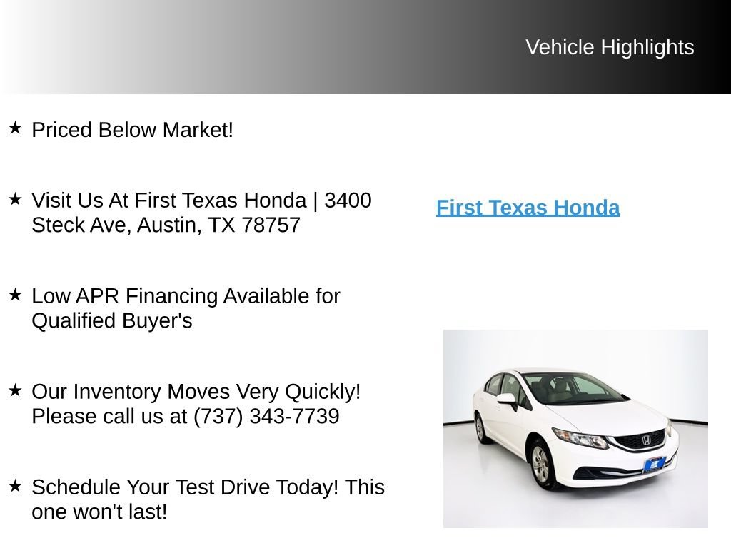 Used 2015 Honda Civic LX image 9