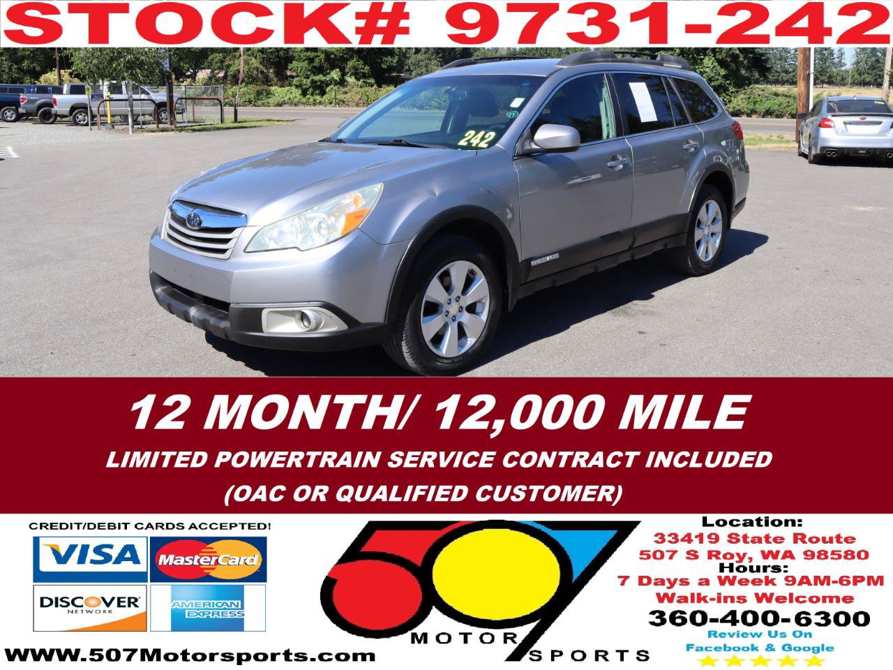 Used 2010 Subaru Outback 2.5i Premium AWD/4WD image 2