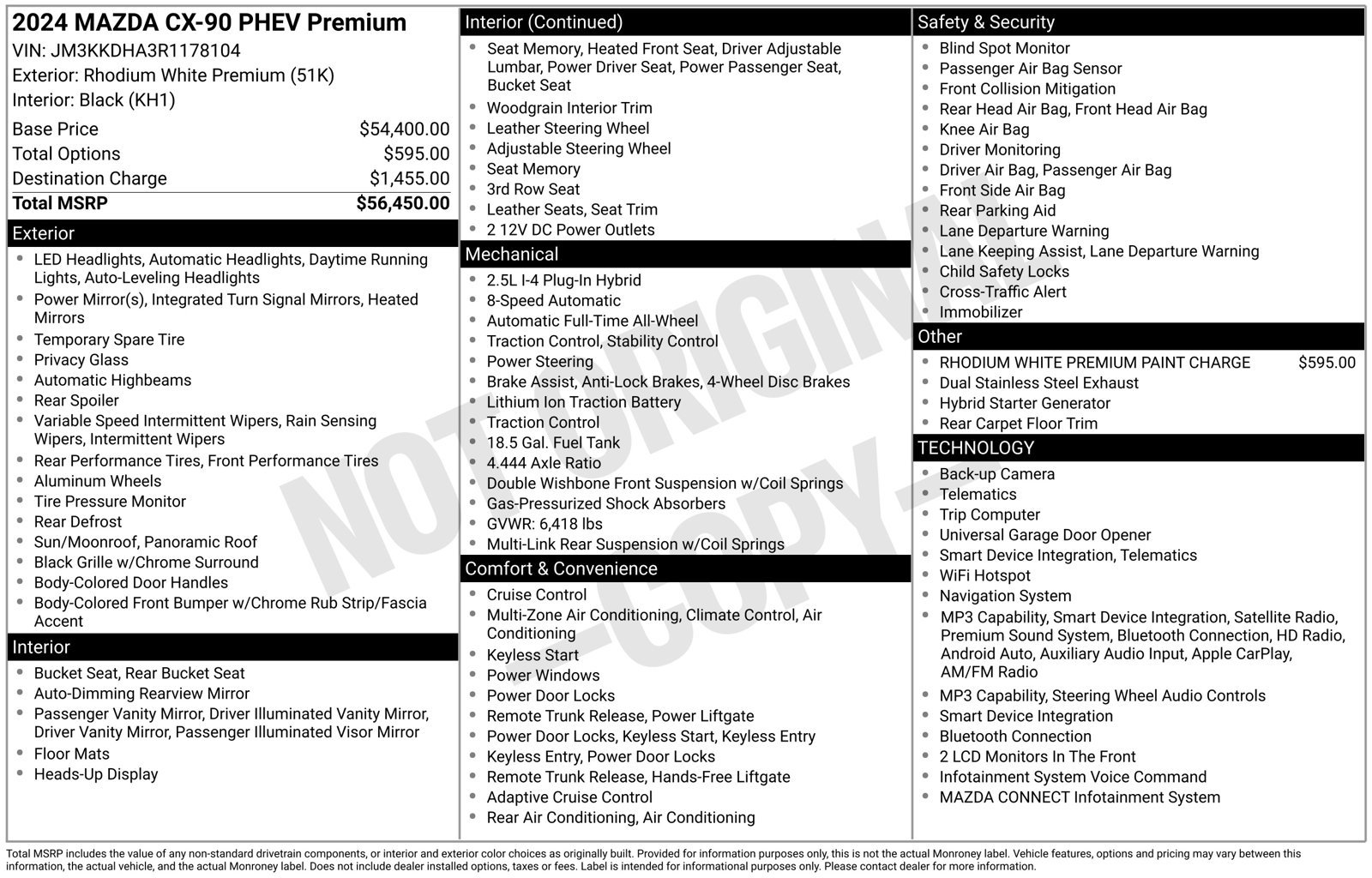 Certified 2024 MAZDA CX-90 Plug-In Hybrid w/ Premium Pkg AWD/4WD image 26
