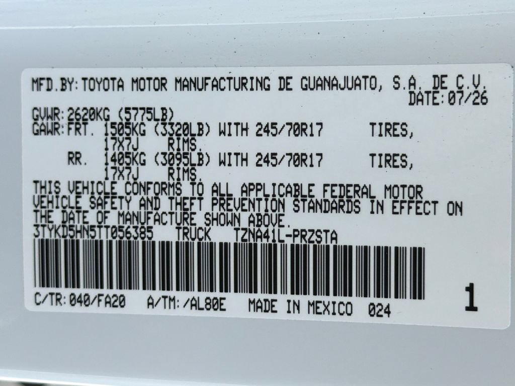 New 2026 Toyota Tacoma SR RWD image 37