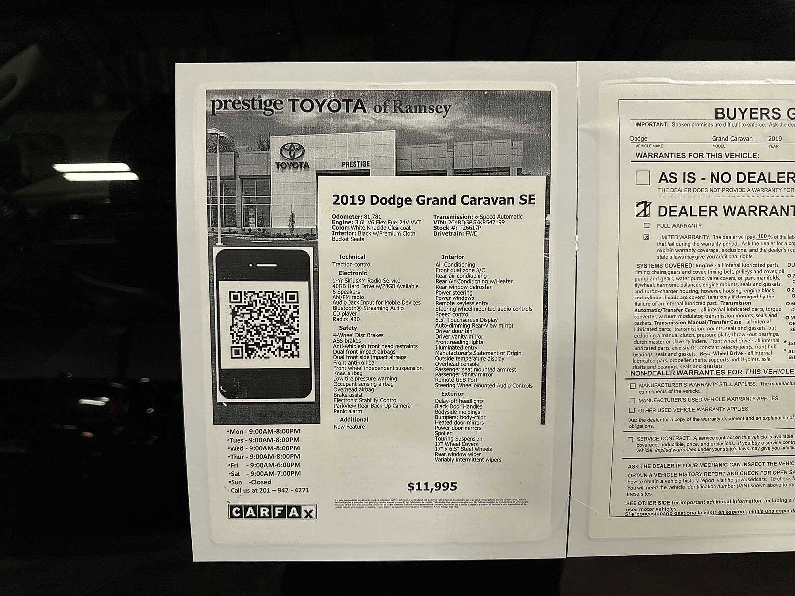 Used 2019 Dodge Grand Caravan SE w/ UConnect Hands-Free Group image 13