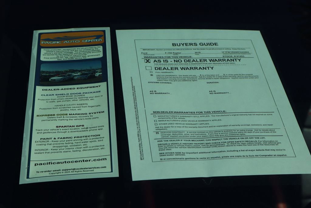 Used 2019 Ford F150 Raptor w/ Equipment Group 802A Luxury image 70