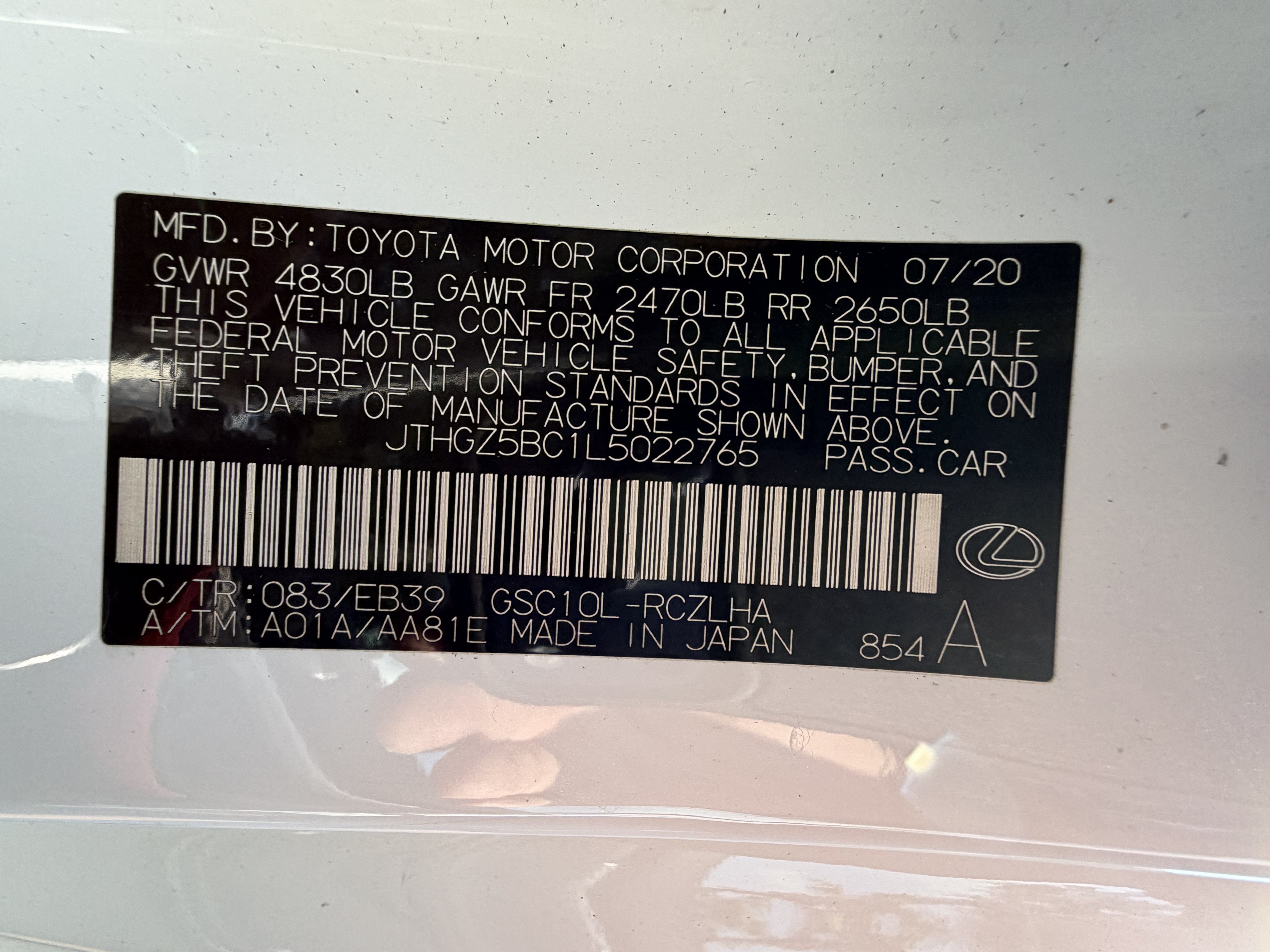 Used 2020 Lexus RC 350 F Sport w/ Accessory Package RWD image 46
