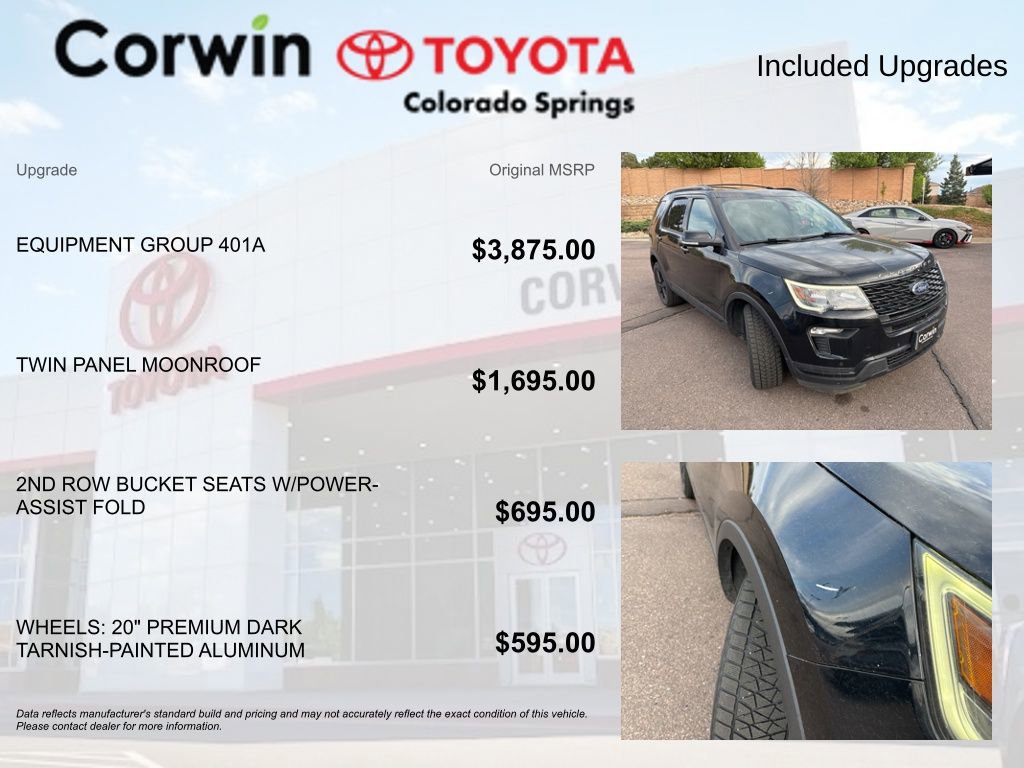 Used 2018 Ford Explorer Sport w/ Equipment Group 401A image 4