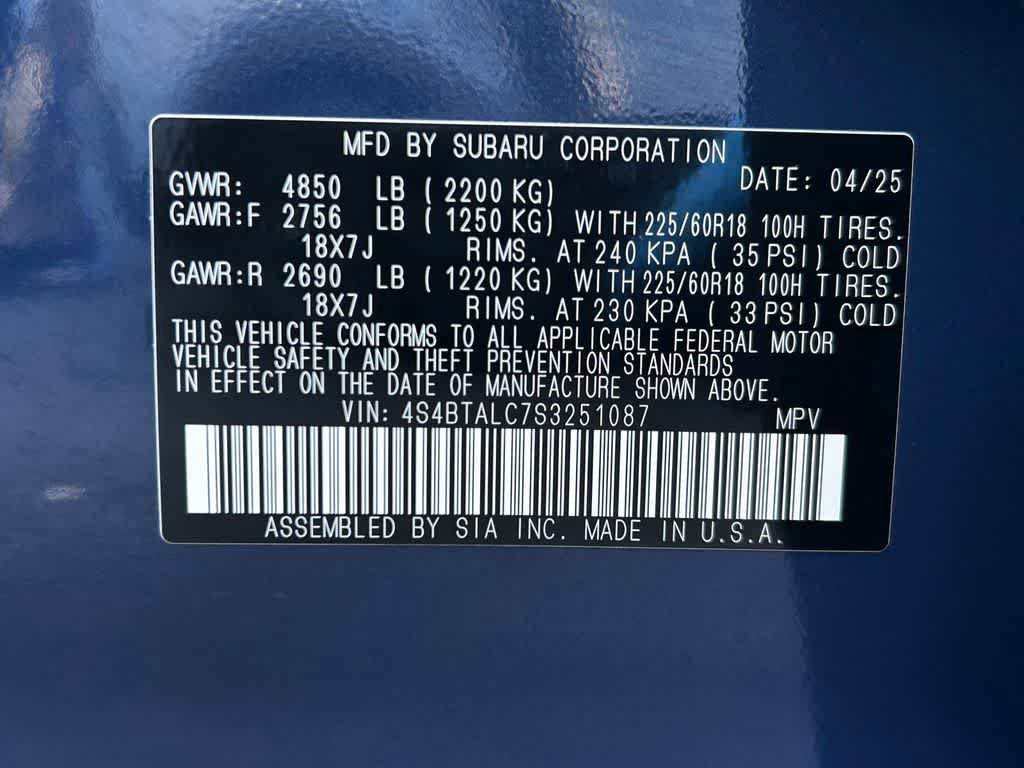 Certified 2025 Subaru Outback Onyx Edition AWD/4WD image 22