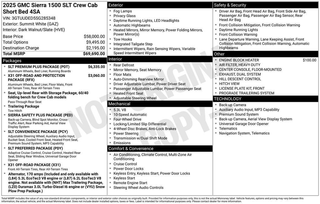 Certified 2025 GMC Sierra 1500 SLT w/ SLT Premium Plus Package AWD/4WD image 31