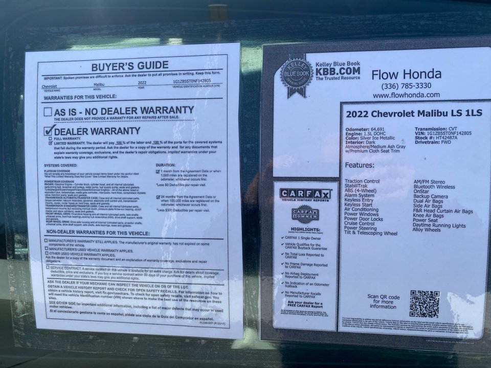 Used 2022 Chevrolet Malibu LS image 37