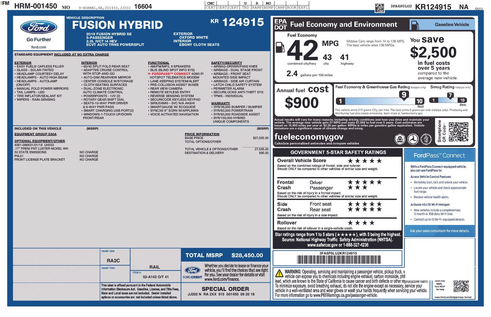 Used 2019 Ford Fusion SE FWD image 4