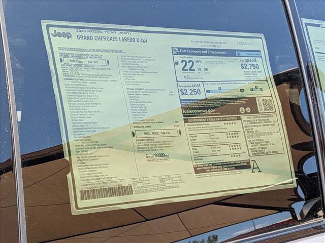New 2026 Jeep Grand Cherokee Laredo X AWD/4WD image 19