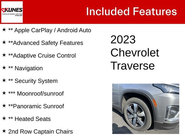 Used 2023 Chevrolet Traverse LT w/ LT Premium Package AWD/4WD image 4