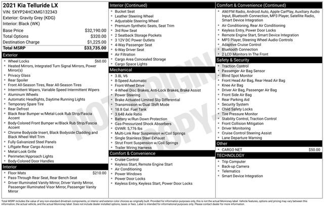 Used 2021 Kia Telluride LX image 44