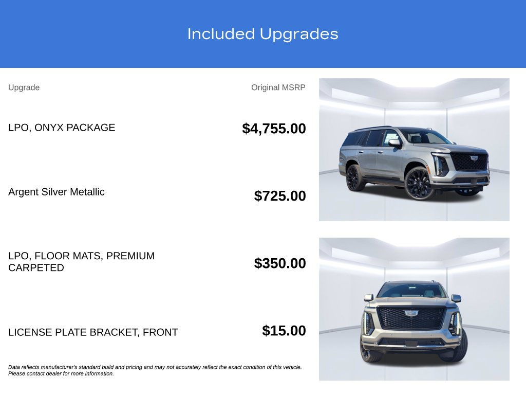 New 2026 Cadillac Escalade Platinum Sport w/ LPO, ONYX Package AWD/4WD image 3