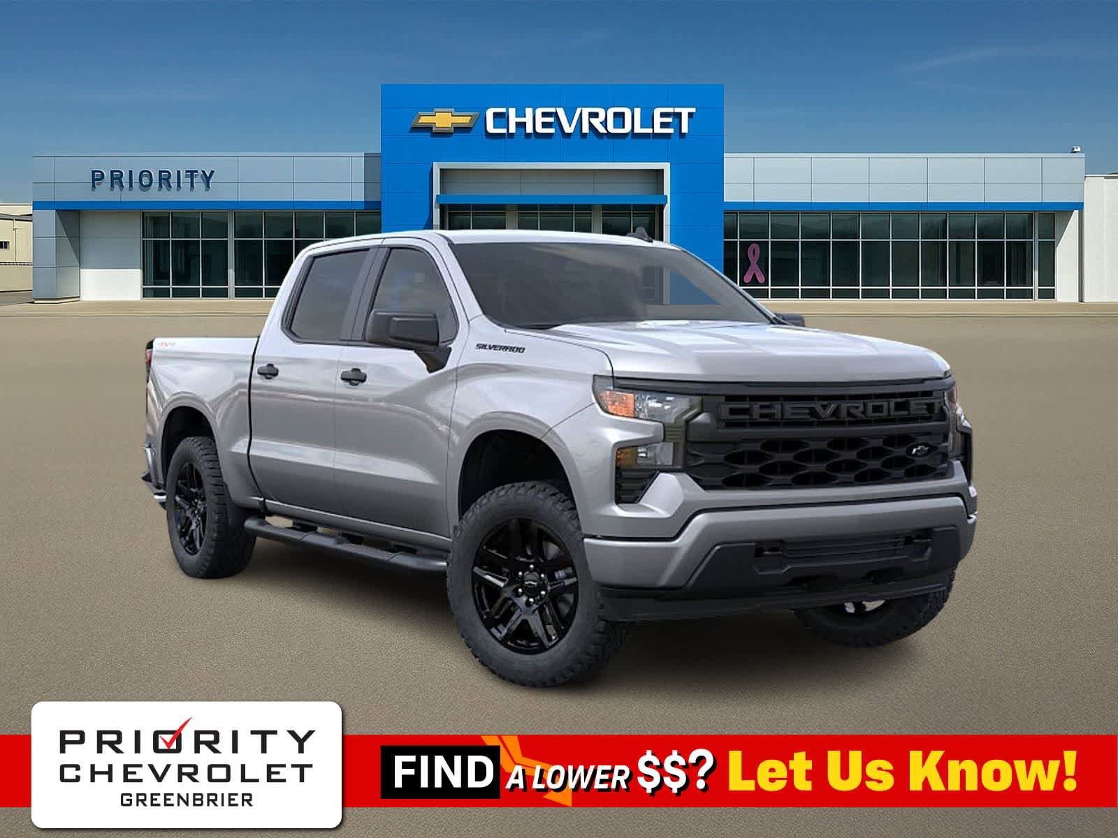 New 2026 Chevrolet Silverado 1500 Custom w/ Turbomax Blackout Package AWD/4WD image 1