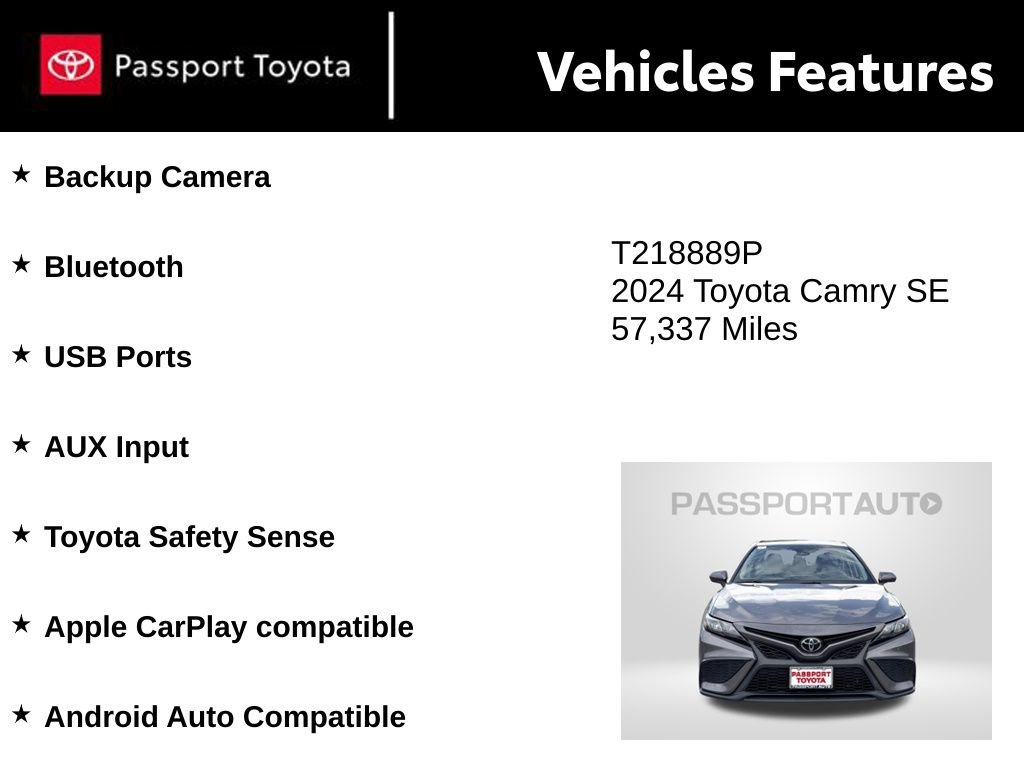 Used 2024 Toyota Camry SE FWD image 10