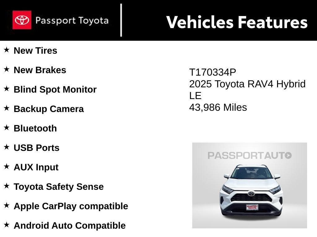 Used 2025 Toyota RAV4 LE AWD/4WD image 10