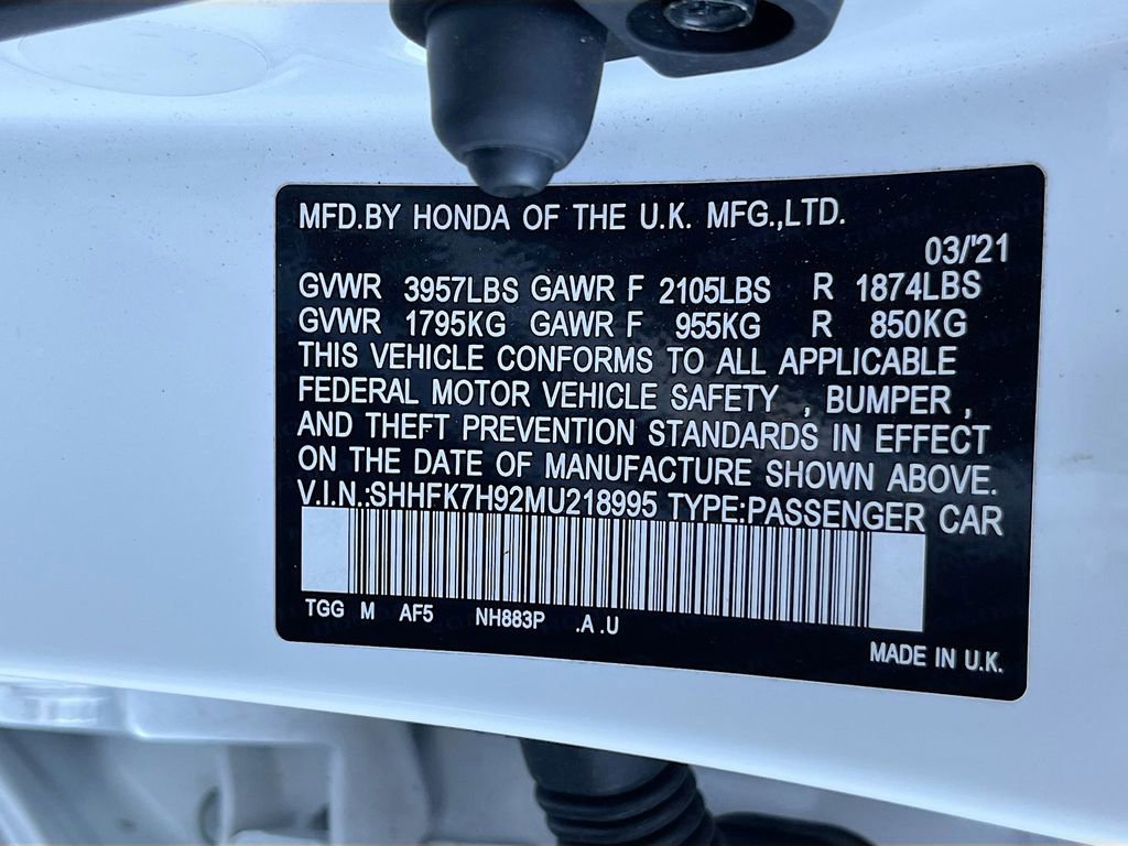 Used 2021 Honda Civic Sport Touring image 34