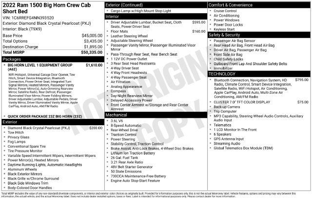 Used 2022 RAM 1500 Big Horn RWD image 7