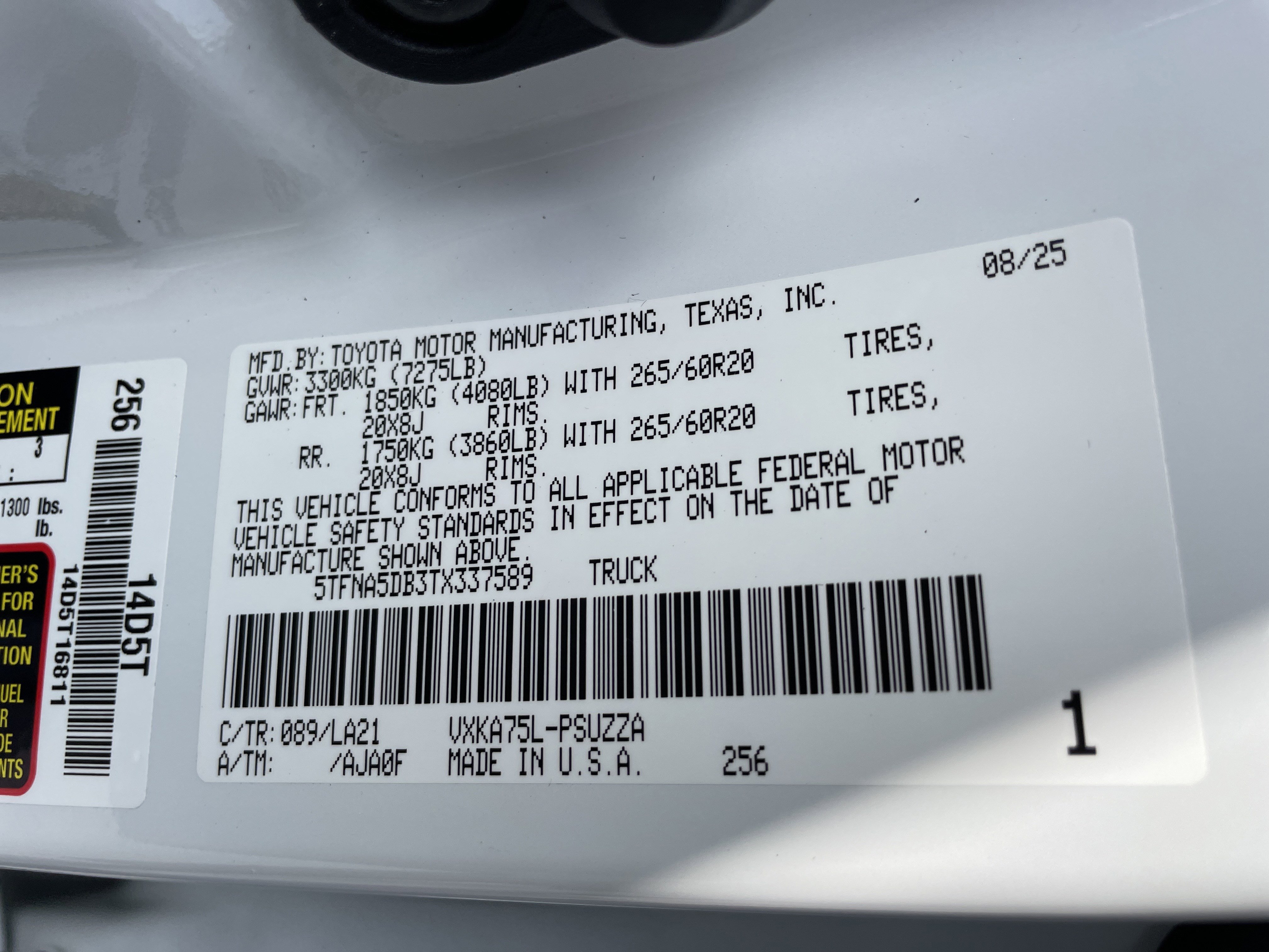 New 2026 Toyota Tundra Platinum image 24