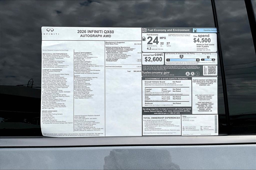 Certified 2026 INFINITI QX60 Autograph w/ Dark Cargo Package image 20