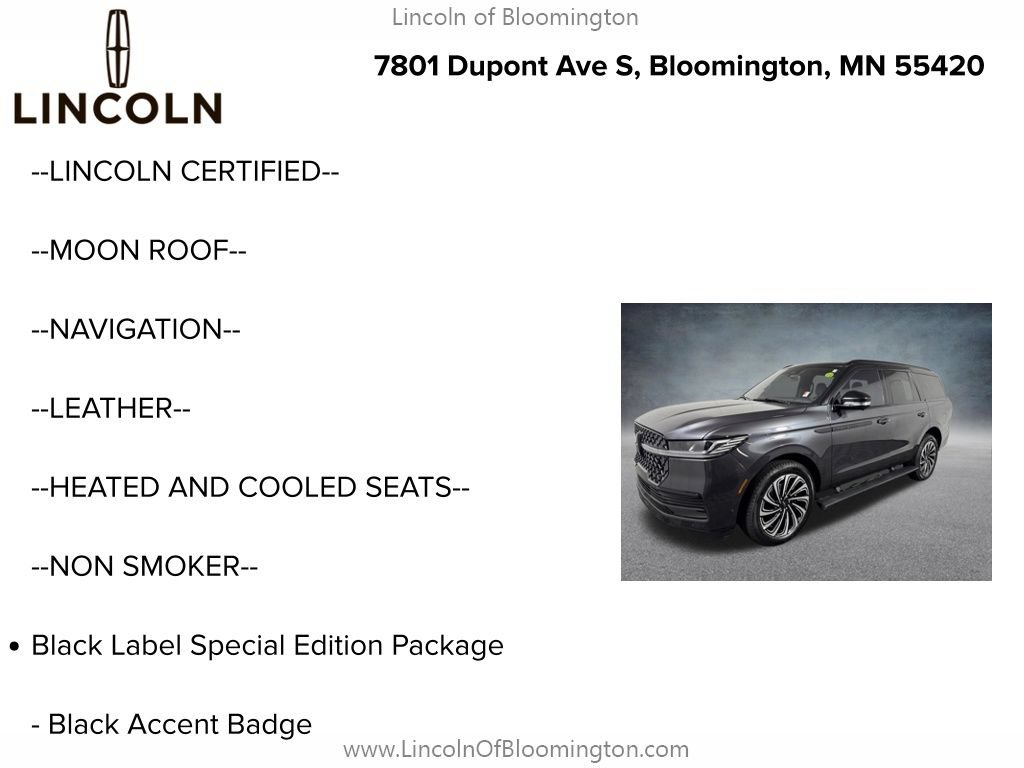 Certified 2025 Lincoln Navigator Black Label AWD/4WD image 6