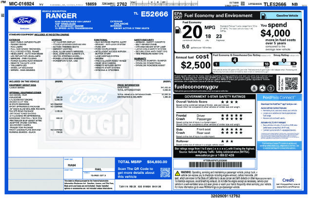 New 2026 Ford Ranger Lariat AWD/4WD image 17