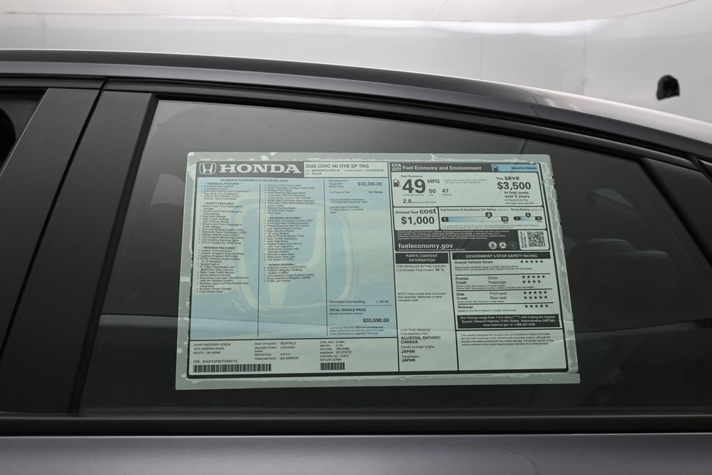 New 2026 Honda Civic Sport Touring image 23
