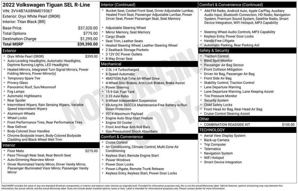 Used 2022 Volkswagen Tiguan SEL R-Line image 6