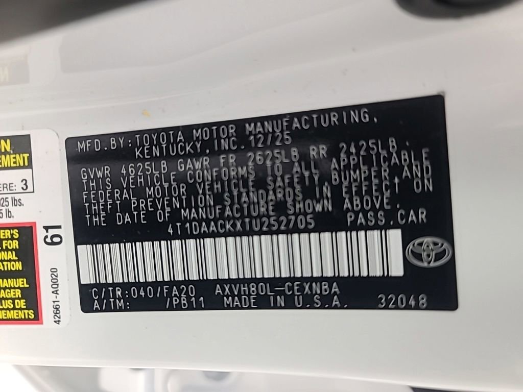 Used 2026 Toyota Camry LE FWD image 39