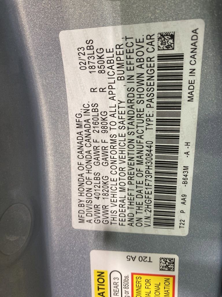 Certified 2023 Honda Civic EX image 18