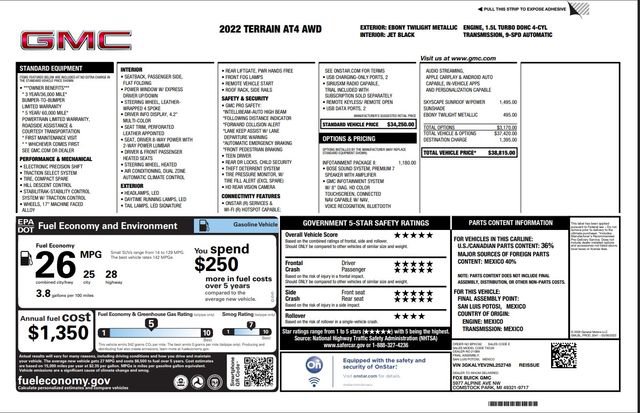 Used 2022 GMC Terrain AT4 w/ Infotainment Package II AWD/4WD image 2