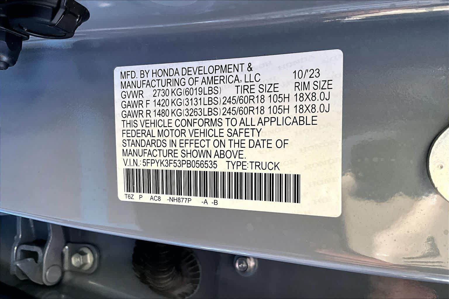 Used 2023 Honda Ridgeline RTL image 33