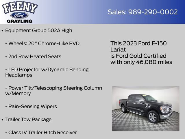 Certified 2023 Ford F150 Lariat w/ Equipment Group 502A High AWD/4WD image 14